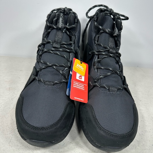 Columbia Men's Black and Gray Rain Boots size 10,5 New - Picture 3 of 8